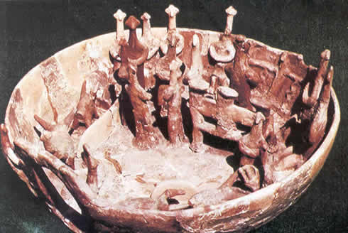 Глиняная модель святилища. 3-е тысячелетие до н.э. из некрополя Вунус