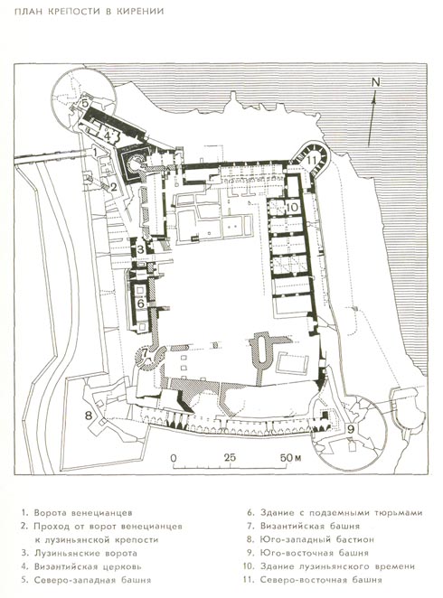 План крепости в Кирении