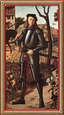 Портрет рыцаря (Витторе Карпаччо, 1510 г., фрагмент картины)