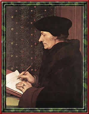 Эразм (портрет работы Ганса Гольбейна Младшего. 1523 г., Музей Лувр, Париж)