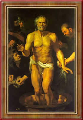Смерть Сенеки (картина Питера Паула Рубенса. 1615 г., Музей Прадо, Мадрид)