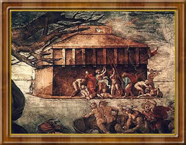 Ноев ковчег (фрагмент фрески Микельанджело Буонаротти)