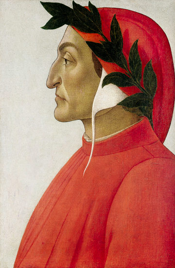 Сандро Боттичелли. 1495. Портрет  Данте