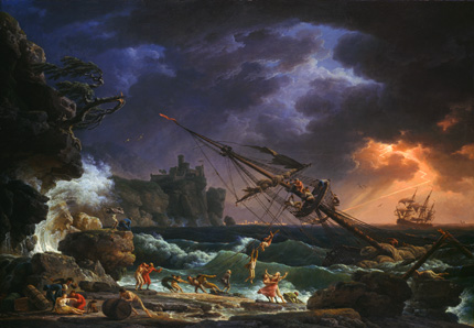Клод Жозеф Верне. Кораблекрушение. 1772 год. National Gallery of Art, Washington