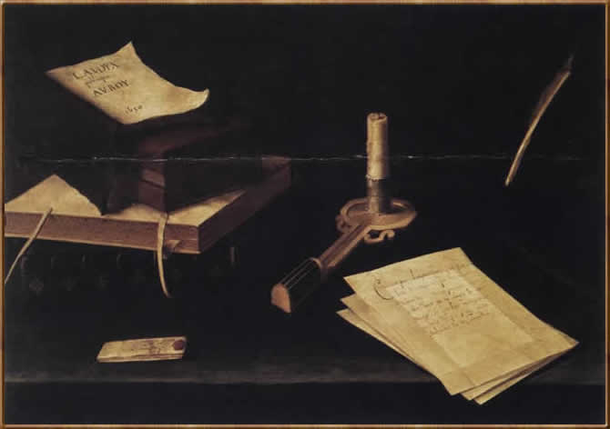 Любин Баугин. Натюрморт со свечой. 1630. Холст, масло. Галерея Спада, Рим