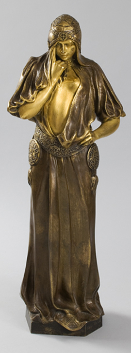 Мариус Марс-Валетт (Marius Mars-Vallett) Далекая принцесса (Princess Lointaine) бронзовая статуэтка 1900