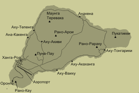 Карта острова Пасхи