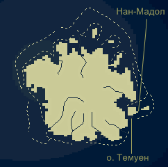 Карта острова Понпеи